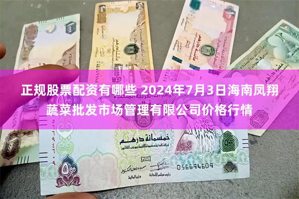 正规股票配资有哪些 2024年7月3日海南凤翔蔬菜批发市场管理有限公司价格行情