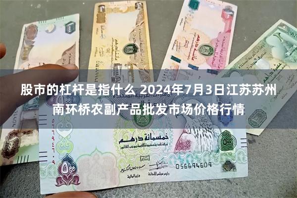 股市的杠杆是指什么 2024年7月3日江苏苏州南环桥农副产品批发市场价格行情