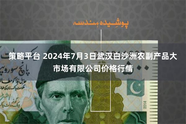 策略平台 2024年7月3日武汉白沙洲农副产品大市场有限公司价格行情