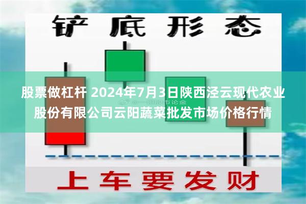 股票做杠杆 2024年7月3日陕西泾云现代农业股份有限公司云阳蔬菜批发市场价格行情