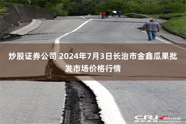 炒股证券公司 2024年7月3日长治市金鑫瓜果批发市场价格行情