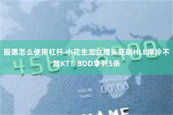 股票怎么使用杠杆 小花生龙女埋头狂刷HLE爆冷不敌KT！BDD拿到5杀