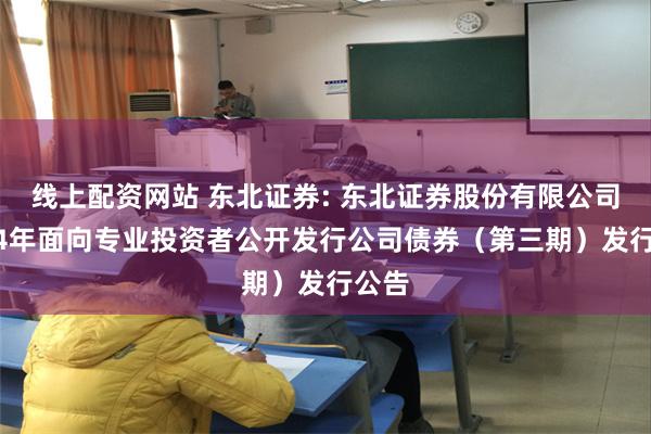 线上配资网站 东北证券: 东北证券股份有限公司2024年面向专业投资者公开发行公司债券（第三期）发行公告