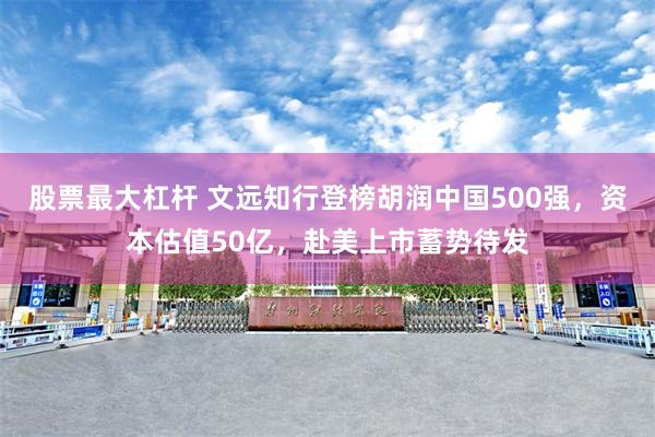 股票最大杠杆 文远知行登榜胡润中国500强，资本估值50亿，赴美上市蓄势待发