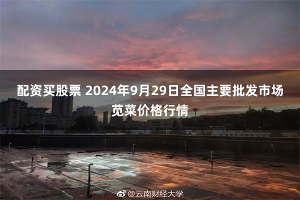 配资买股票 2024年9月29日全国主要批发市场苋菜价格行情