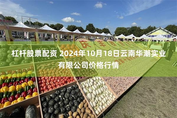 杠杆股票配资 2024年10月18日云南华潮实业有限公司价格行情