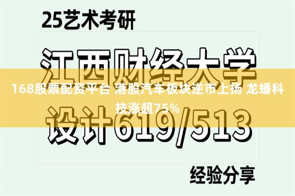 168股票配资平台 港股汽车板块逆市上扬 龙蟠科技涨超75%