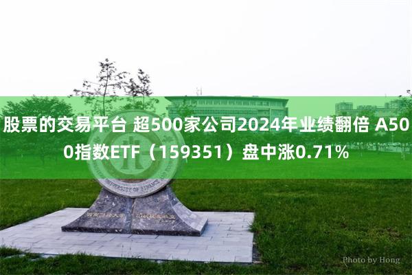 股票的交易平台 超500家公司2024年业绩翻倍 A500指数ETF（159351）盘中涨0.71%